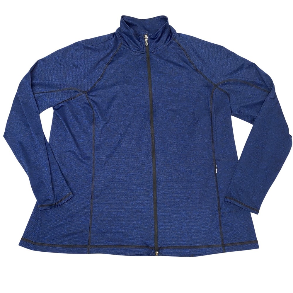 Tek Gear Jacket Mens 2XL Blue Full Zip Athletic Stretch Lightweight